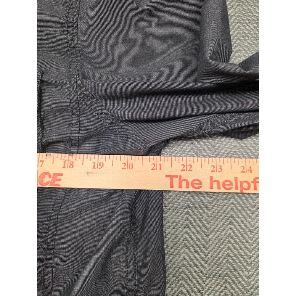 American Rag Mens Large Charcoal Grey Utility Button Down‎ Shirt Epaulettes L